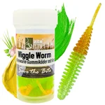 Wiggle Worm Forellenwurm Chartreuse Gold Knoblauch Aroma 5,5 cm 10 Stück Gummiköder