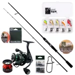 Zite Fishing Jigspinner Neon Angel-Base-Starterset Barsch – Rute, Rolle & Köder komplett