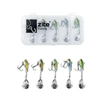 Zite Fishing Jigspinner Set Natur S 5g - 5 Spin Jigs im 3D-Beutefisch-Design für Barsch, Hecht & Zander