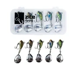 Zite Fishing Jigspinner Set Natur M 10g - 5 Spin Jigs im 3D-Beutefisch-Design für Barsch, Hecht & Zander