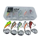 Zite Fishing Jigspinner Set Neon M 15g – 5 Köder im Set mit Köderbox