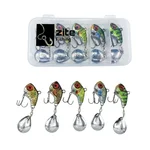 Zite Fishing Jigspinner Set Natur L 20g - 5 Spin Jigs im 3D-Beutefisch-Design für Barsch, Hecht & Zander