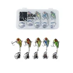 Zite Fishing Jigspinner Set Natur L 15g - 5 Spin Jigs im 3D-Beutefisch-Design für Barsch, Hecht & Zander