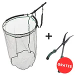 Streetfishing Kescher Gummiert Teleskop Spinnkescher 3,70 m im Set mit GRATIS XXL Hakenlöser Zange  Zite Fishing