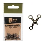 Zite Fishing Kreuzwirbel 10# – 15 Stück Dreiwege-Wirbel aus Kohlenstoffstahl für Paternoster & Dropshot