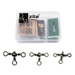 Zite Fishing Kreuzwirbel Sortiment 45 Stück – T-Wirbel Größe 6, 8 & 10 für Paternoster & Dropshot