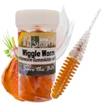 Zite Fishing Wiggle Worm Christal Brown Knoblauch 5,5 cm 10 Stück