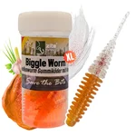 Zite Fishing Biggle Worm Christal Brown Knoblauch 6,5 cm 8 Stück