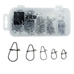 Zite Fishing Egg Snap Set Gr. 000#-2# – 150 Stück Schnellverschluss-Karabiner in Box, für Barsch, Zander & Hecht