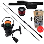 Zander Angelset Komplett: Spinnrute 255 cm + Rolle Base 3000 bespult + Rutentasche 1,30 m + Starterbox GRATIS