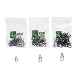 Zite Fishing Karabinerwirbel 3er Set - 90 Stück in 3 Größen - Tönnchenwirbel mit Schnellverschluss für Spinnfischen & Fo