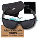 Polarisationsbrille Orus Schwarz – schwimmfähig, UV 400, TPX-Gestell, mit Hartschalen-Etui