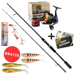 Zite Fishing Pike Base Stick XL Big Bait Starterset – Rute, Rolle 4000 bespult, Hechtsystem & 4 Gummifische