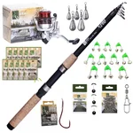 Zite Fishing Grundangeln Starterset Aal – Komplettset Teleskoprute 270cm, Stationärrolle bespult, Aalglocken, Knicklicht