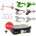 Zite Fishing MONSTER BAT Starter-Set – Hecht-Komplettset mit 6 Gummifischen, Offset-Haken 10/0, UV-Hechtsystem & Tackle