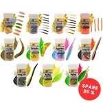Zite Fishing Forellenköder Mix XL – 11 Gummiköder-Sets für Forelle | Käse & Knoblauch | UL, Sbirolino, Dropshot